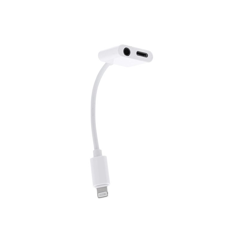 3303170114315-T'nB - Lightning vers prise casque/adaptateur de charge - Lightning mâle pour prise audio de 3,5 mm, Lig-P_405233180_5-1