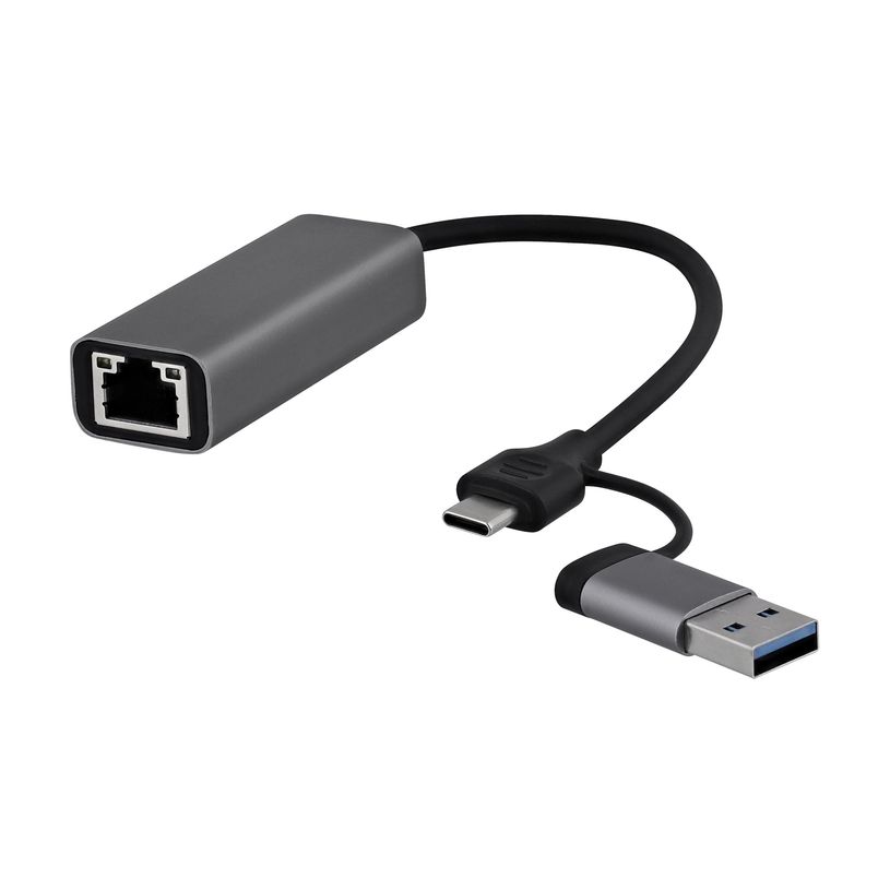 3303170116319-T'nB - Adaptateur réseau - USB-C / USB-A vers RJ45 - gris-P_405235449_3-1