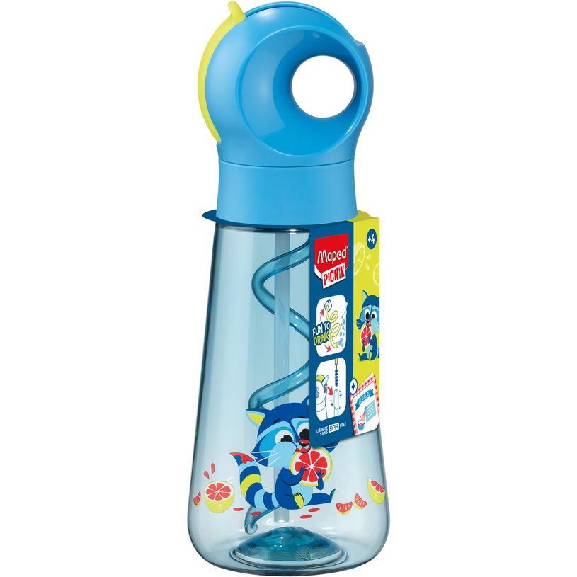3154148731016-Gourde MINIZ en acier inoxydable 500 ml pour enfants – Design raton laveur – Étanche -P_405240387_1-0