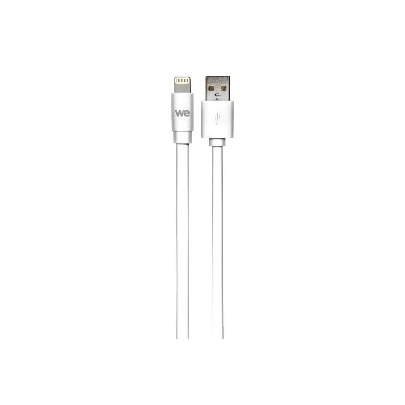 3304490412396-WE - Câble Lightning - USB mâle pour Lightning mâle - 1 m - blanc-P_405240460_6-2