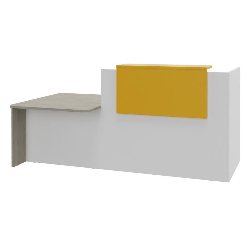 0404052435801-Banque d'accueil OLA - Ensemble composé d'un module haut + un module PMR et d'une tablette jaune curry - L242,5 c-P_405243580_1-0