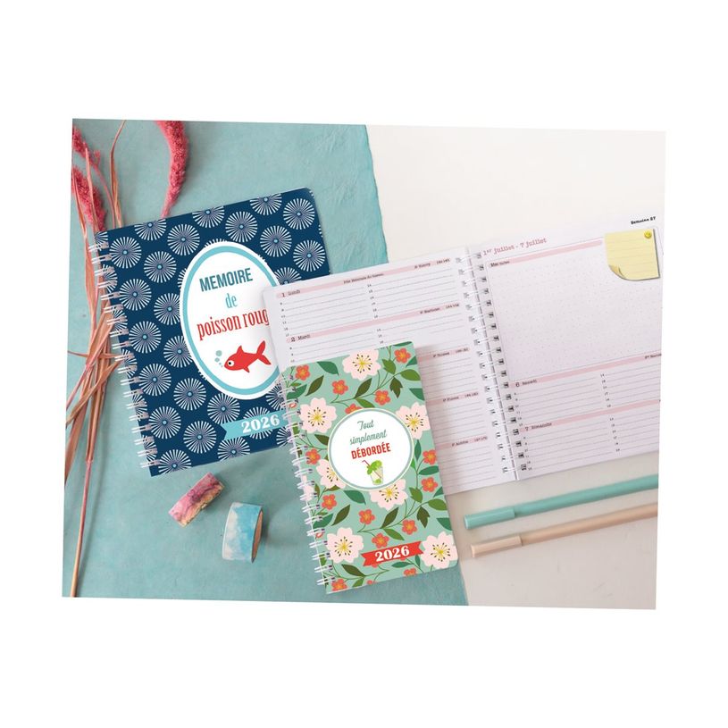 3660942089029-Exacompta Dodo & Cath Lady 16S - Agenda hebdomadaire du bureau - 2026 - semainier - reliure à spirale - 90 x 160 mm - papier blanc - couverture de carte-P_405244346_1-0