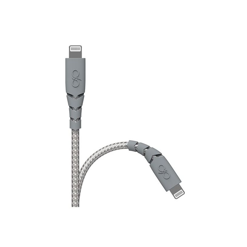 3571211490159-Force Power - Câble Lightning 2.4A - USB - 2 m - gris-P_405245564_3-2
