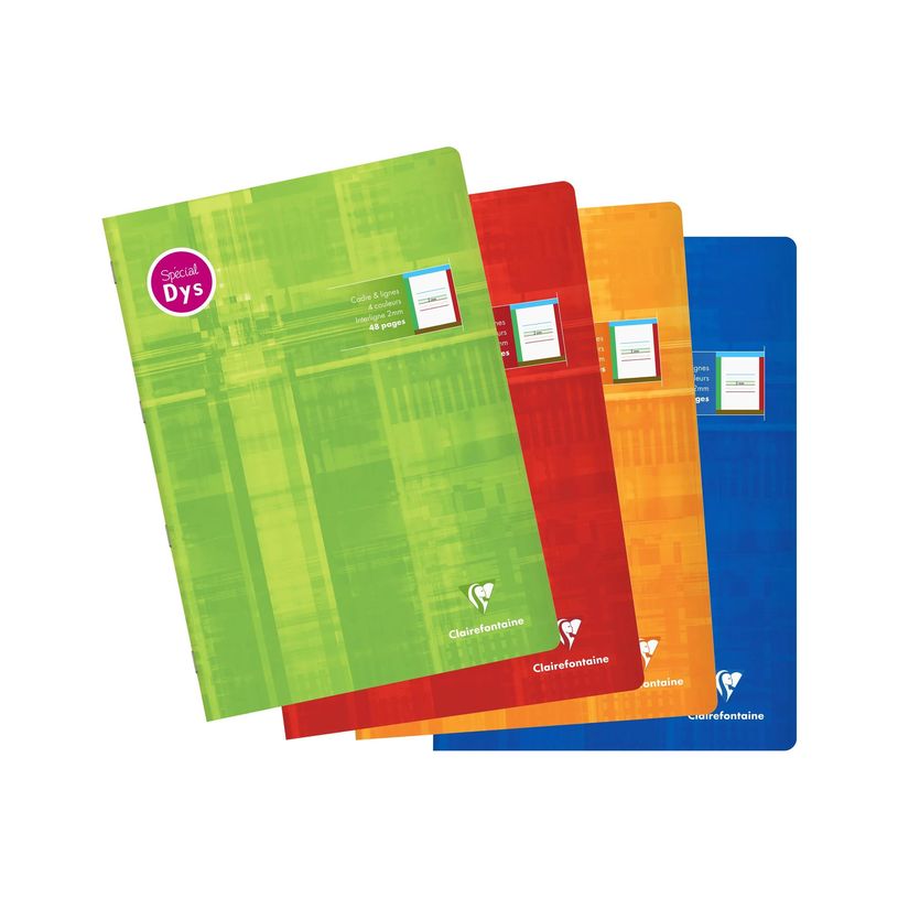 3329680361285-Clairefontaine - Cahier de notes - agrafé - A4 (210 x 297 mm) - 24 feuilles / 48 pages - papier blanc - règlé - couv-P_405246562_1-0
