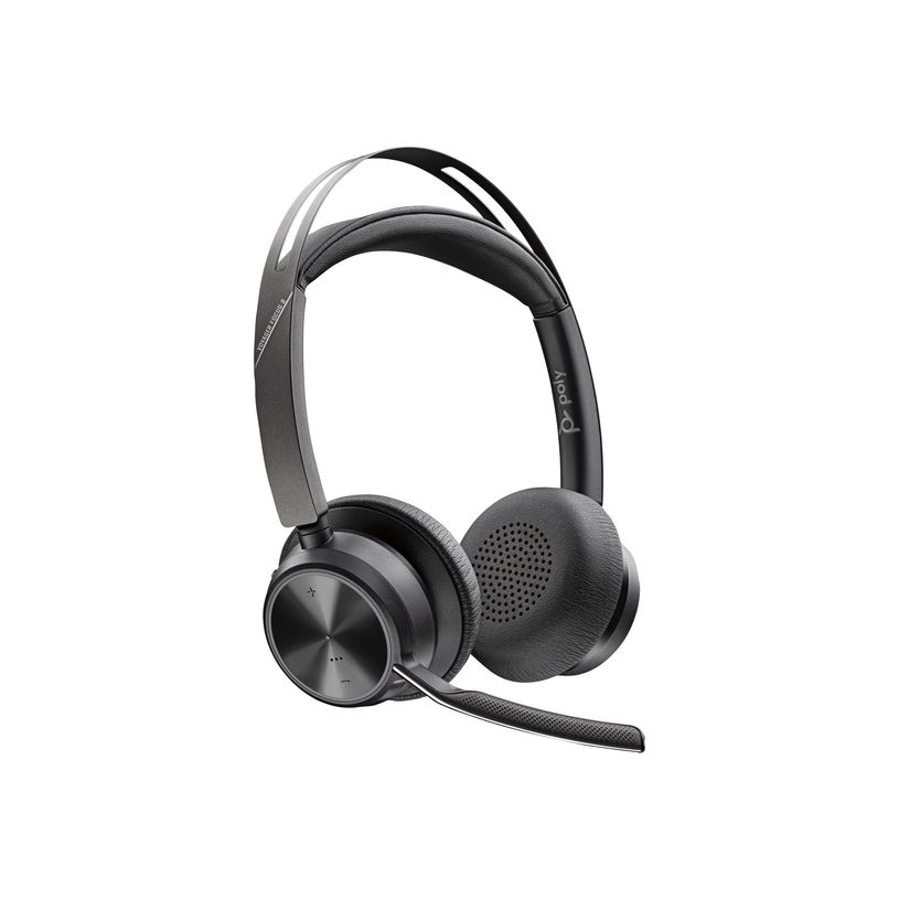 0197029504524-Poly Voyager Focus 2 - Micro-casque - sur-oreille - Bluetooth - sans fil, filaire - USB-C via un adaptateur Bluetooth - noir --P_405246693_19-7