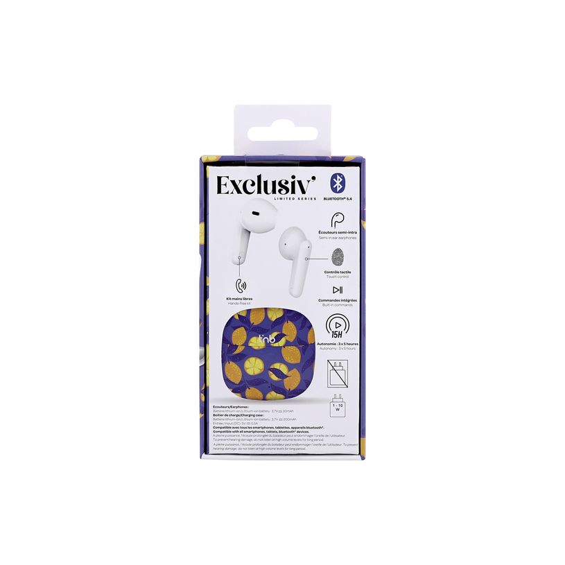 3303170120729-T'nB Exclusiv - LEMON - écouteurs sans fil avec micro - bleu, jaune-P_405249448_2-3