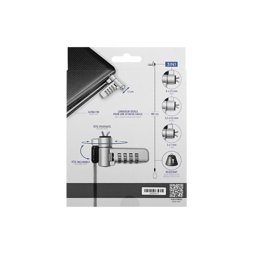 3303170118931-T'nB - Câble de sécurité - 3 en 1, codé, compatible avec T-bar, nano, coin - gris - 1.-P_405256054_2-1