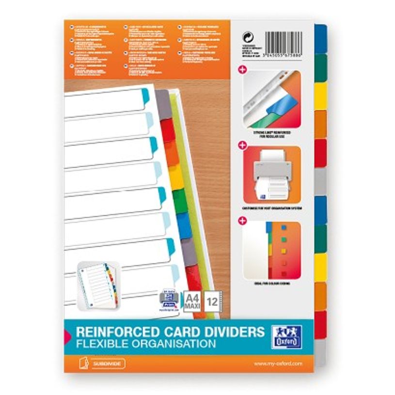 3045055675886-Oxford StrongLine - Intercalaire 12 positions - A4 Maxi - carte blanche-P_567588_3-0