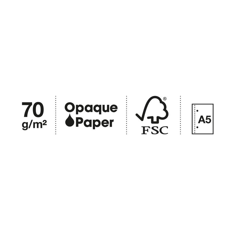 8422593479063-THE ORIGINAL NOTEBOOK, couverture souple, A5, quadrillage 5x5 mm + lisse , 120 feuilles de 2 couleurs, --3