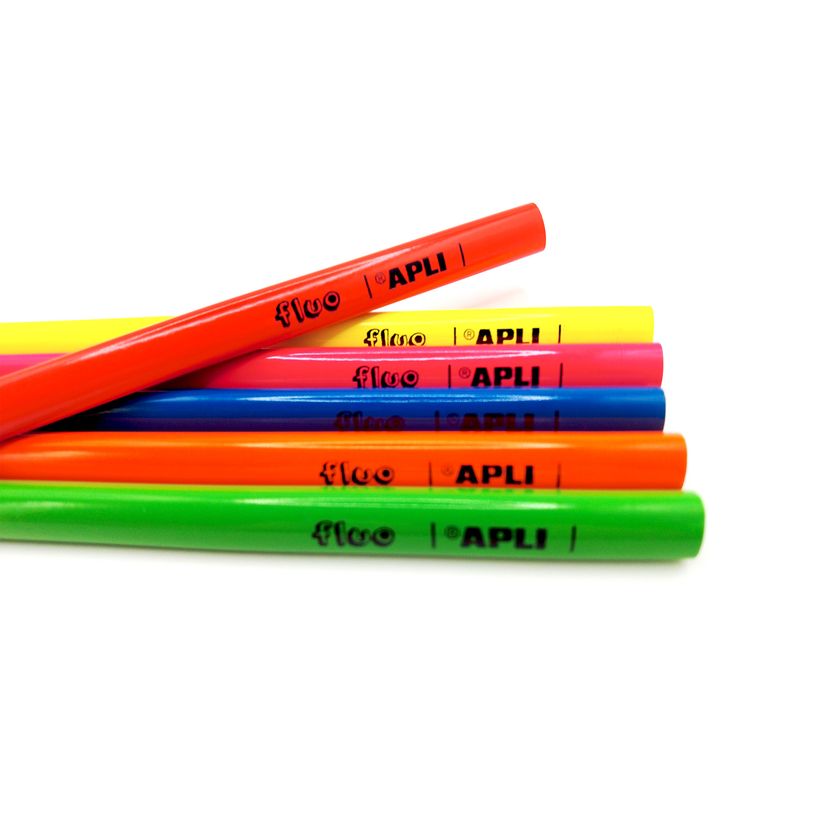 8410782175094-Apli Agipa - Crayon de couleur triangulaire Jumbo - rouge fluo--2