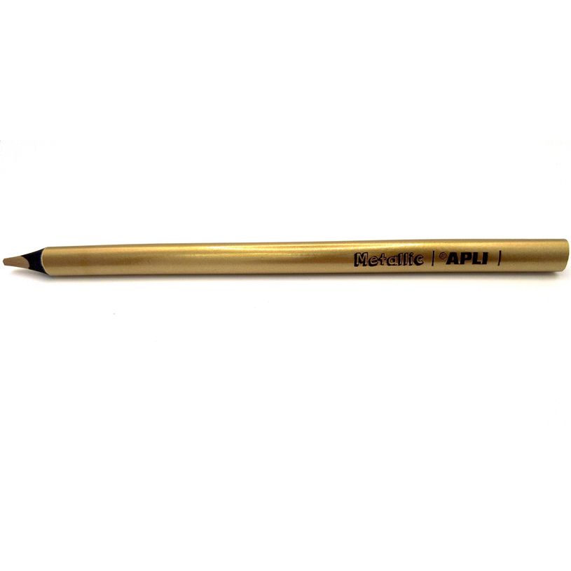 8410782175100-Apli Agipa - Crayon de couleur triangulaire Jumbo - or métallique--0