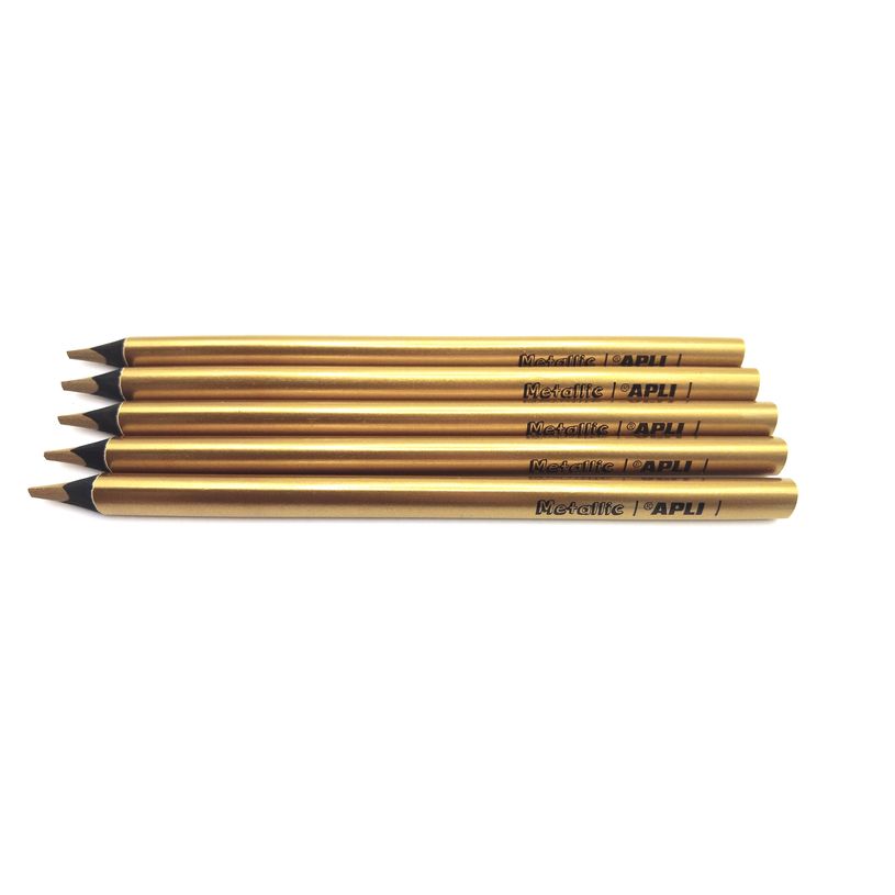 8410782175100-Apli Agipa - Crayon de couleur triangulaire Jumbo - or métallique--1
