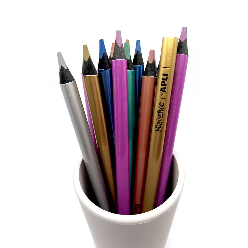 8410782175131-Apli Agipa - Crayon de couleur triangulaire Jumbo - bronze métallique--5