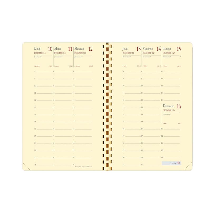 3371010213108-Agenda de poche spiralé Impala Planning 16S - 1 semaine sur 2 pages - 9 x 16 cm - noir - Quo Vadis--1