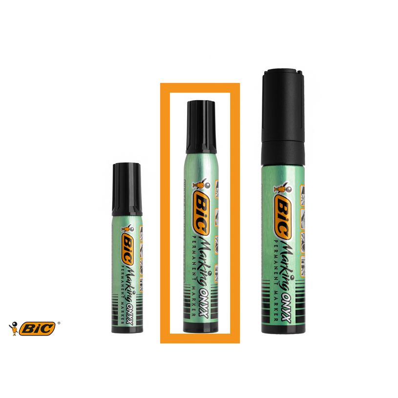 3086129998937-BIC ONYX 1591 - Marqueur permanent - pointe biseau - rouge-P_79145749_5-4