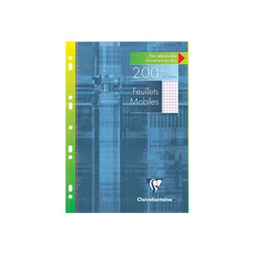 3329680175226-Clairefontaine - feuilles simples A4 - 200 pages - petits carreaux (5x5 mm) avec marge - pe-P_79154181_1-0