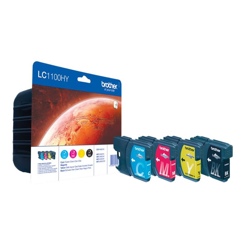 5014047561566-Brother LC1100XL - Pack de 4 - noir, cyan, magenta, jaune - cartouche d'encre originale-P_79349204_3-2