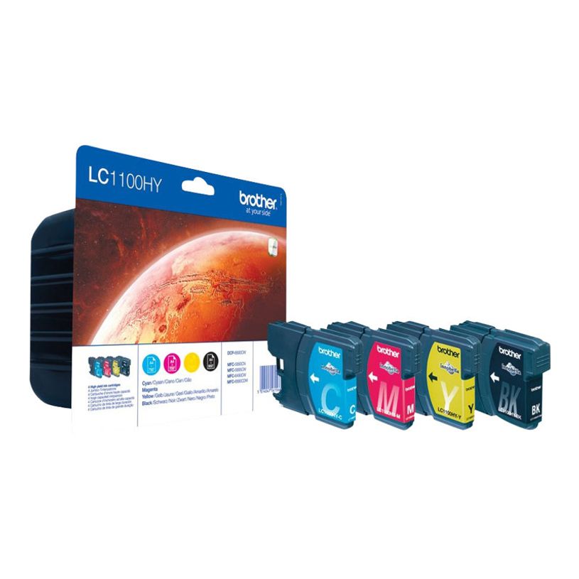 5014047561566-Brother LC1100XL - Pack de 4 - noir, cyan, magenta, jaune - cartouche d'encre originale-P_79349204_4-3