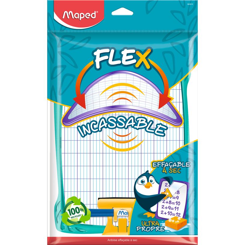 3154145835106-Maped - Kit ardoise blanche incassable - avec feutre et effaceur  - double face grands carreaux (seyes) - disponib-P_79351630_1-0