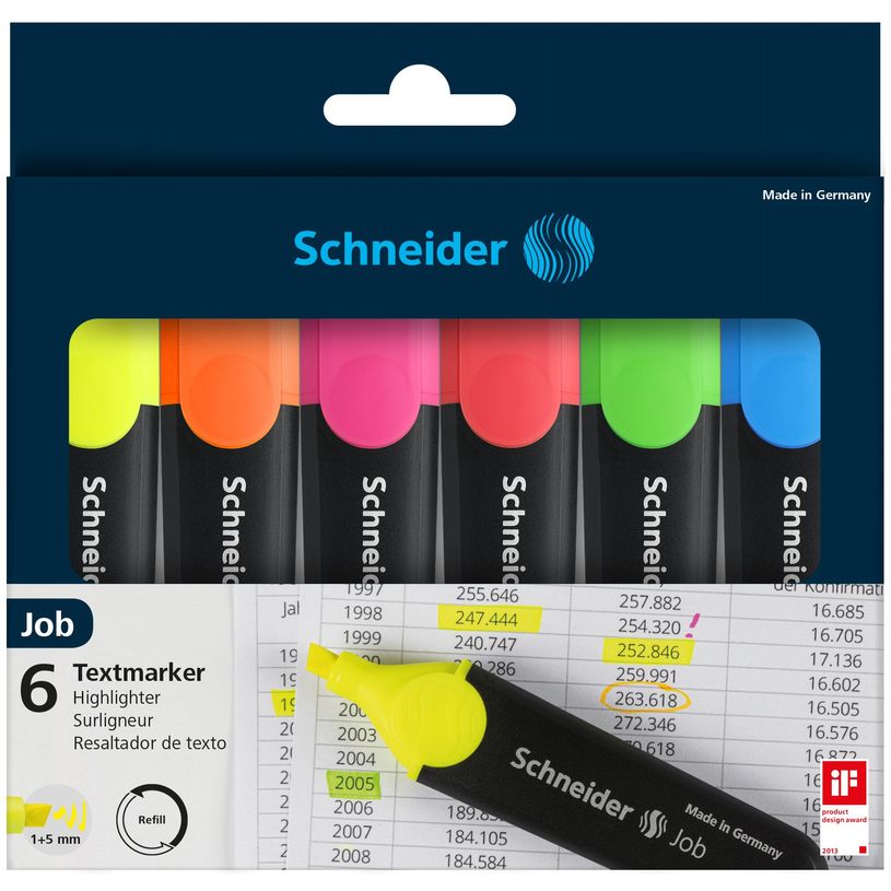 4004675021359-Schneider Job - Pack de 6 surligneurs - couleurs assorties-P_79360351_1-0