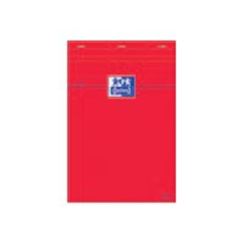 3020120815473-Oxford - Pack de 5 Blocs notes - A4 - 160 pages - petits carreaux - rouge-P_79360644_1-0