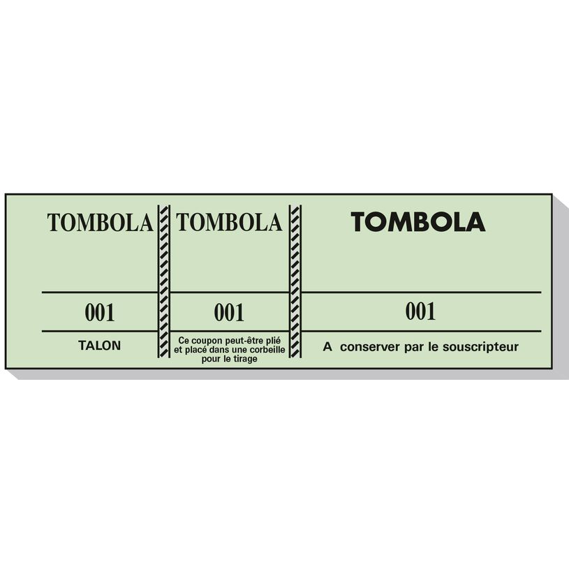 3130632965006-10 Blocs tombola 3 volets de 100 tickets - 4.8 X 15 cm- numérotés - couleurs assorties-P_79369926_6-5