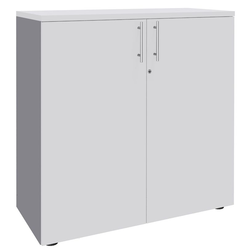 2012348123424-Armoire mi-haute IDRA/DUAL -  L80 x H102 x P47 - 2 portes - 2 tablettes métal DS - Corps alu --P_79377064_1-0