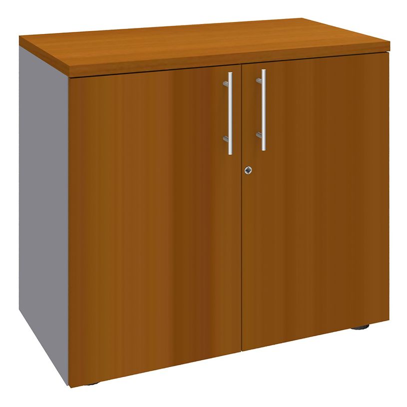 2012348123899-Armoire basse IDRA/DUAL - H72 x L80 x P47 - 2 portes - Corps alu - Dessus et portes imitati-P_79377111_1-0
