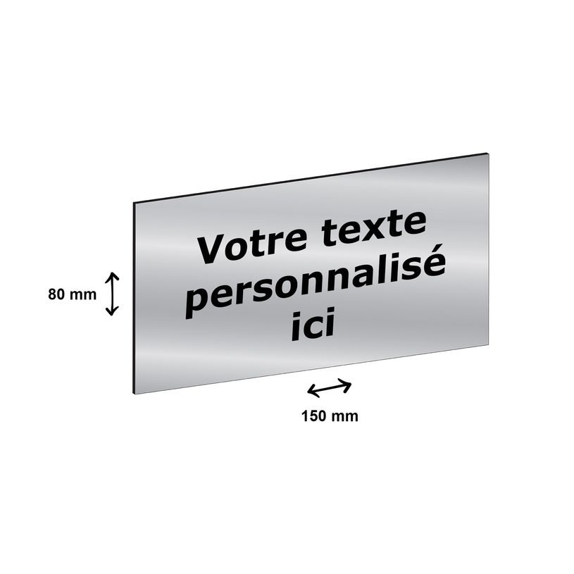 2012348178486-Plaque personnalisée avec votre texte - 150 x 80 mm - argentée - adhésivée prête à po-P_79384193_1-0