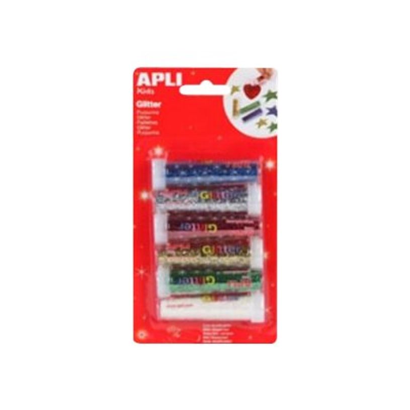 8410782133438-Apli - 6 tubes à paillettes - coloris assortis-P_79387597_1-0
