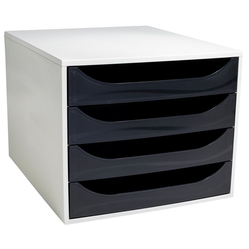 9002493423312-Exacompta Ecobox - Module de classement 4 tiroirs - gris/noir--0