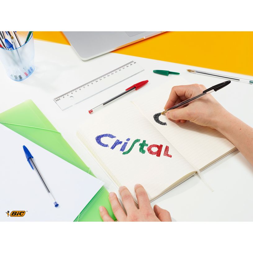 0400793955554-BIC Cristal - 50 Stylos à bille - vert - 1 mm - pointe moyenne-P_79395555_6-5