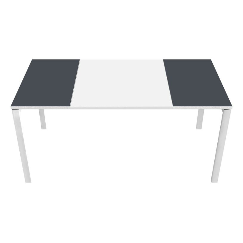 3660141250886-Bureau droit EASYDESK - L160 x P80 cm  - Blanc/anthracite-P_79397028_1-0