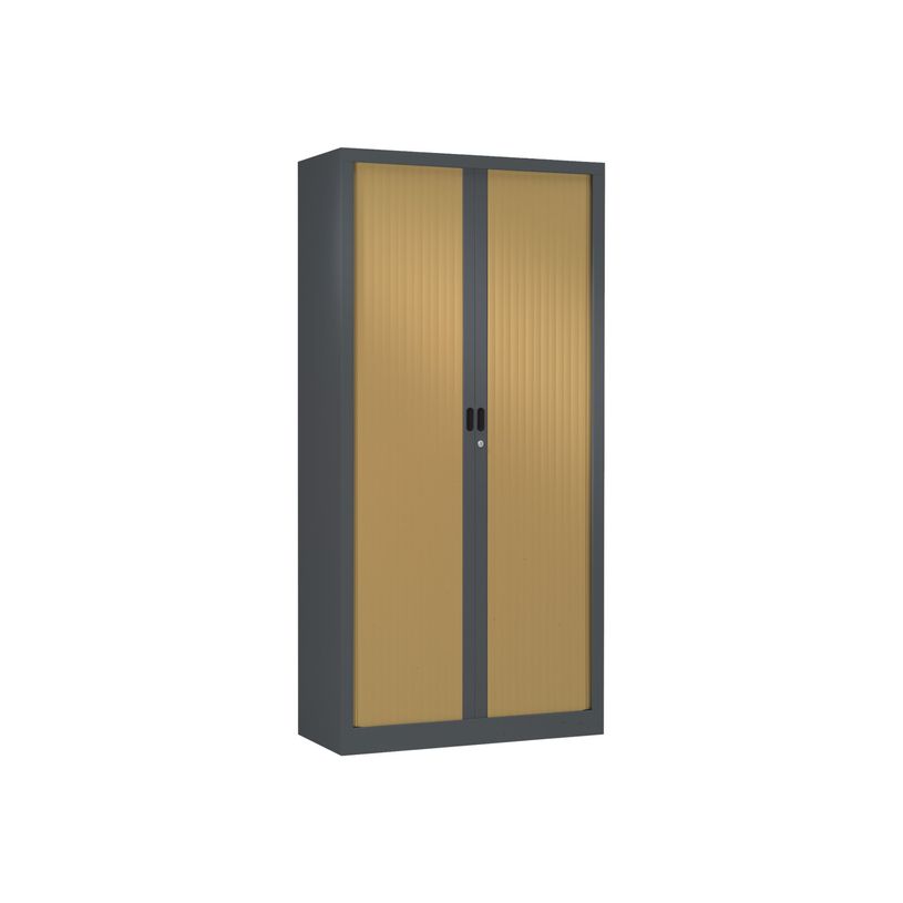 3219095501362-Armoire haute monobloc Class 900 - 180 x 90 x 43 cm - anthracite/imitation hêtre-P_79401195_2-0