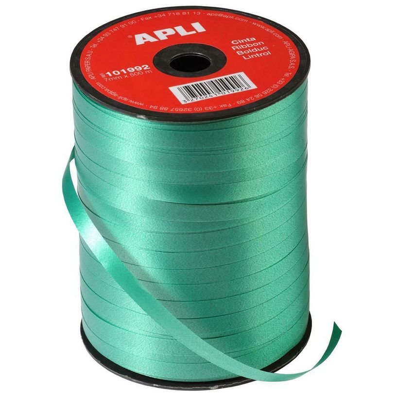 3270241019926-Apli Agipa - Bolduc lisse - ruban d'emballage 7 mm x 500 m - vert-P_79402107_1-0
