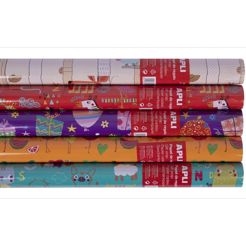 8410782140023-Apli Agipa - Papier cadeau - 70 cm x 2 m - différents motifs enfants-P_79402127_2-1