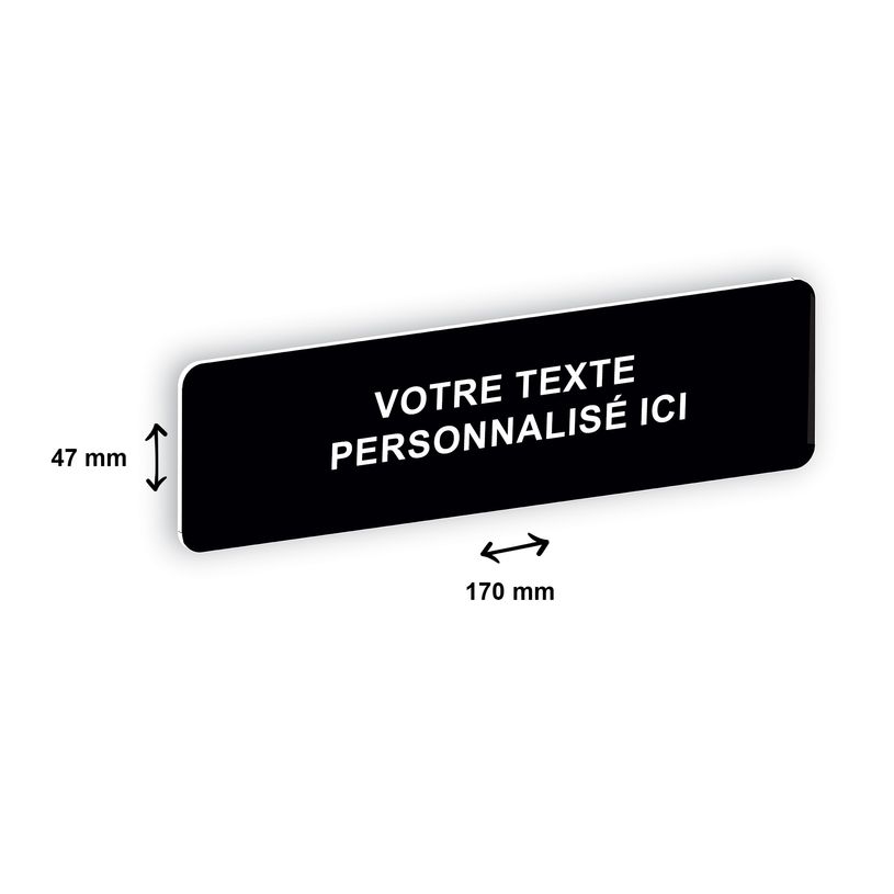 2012349936429-Plaque de porte personnalisée avec votre texte - 170 x 47 mm - noire - adhésivée prête -P_79402707_1-0