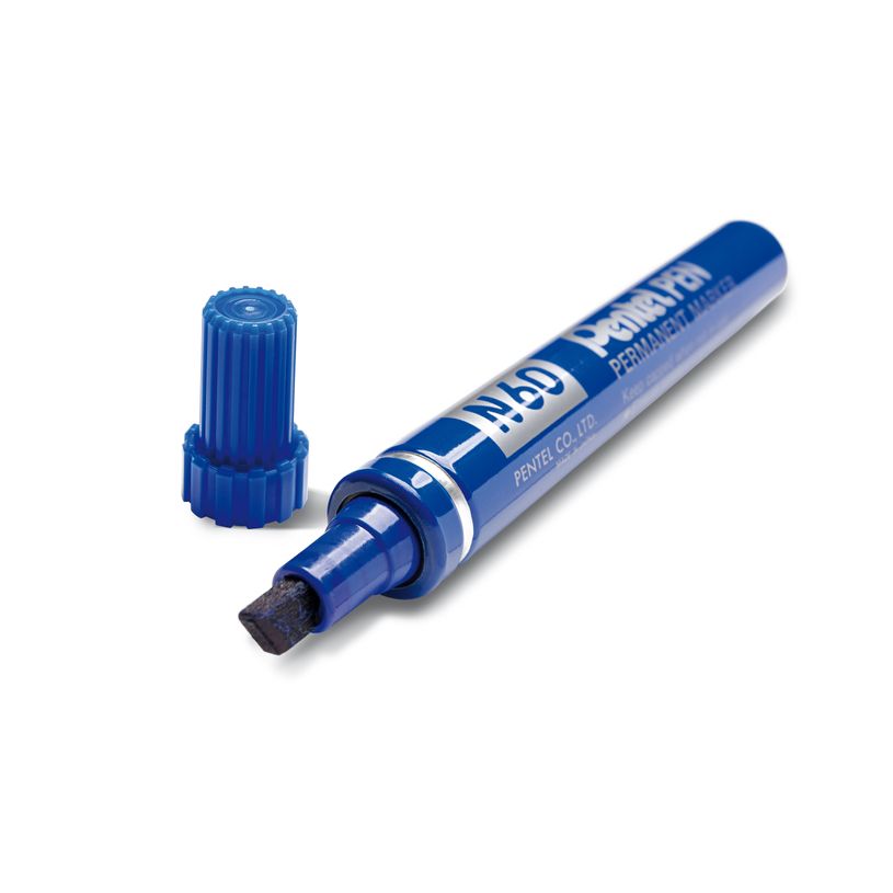 3474370160027-Pentel PEN N60 - Marqueur permanent - pointe biseau - bleu-P_79402859_1-0
