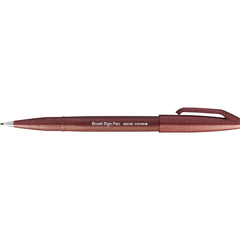 4902506287090-Pentel - Feutre pinceau à pointe souple - marron-P_79402876_3-0