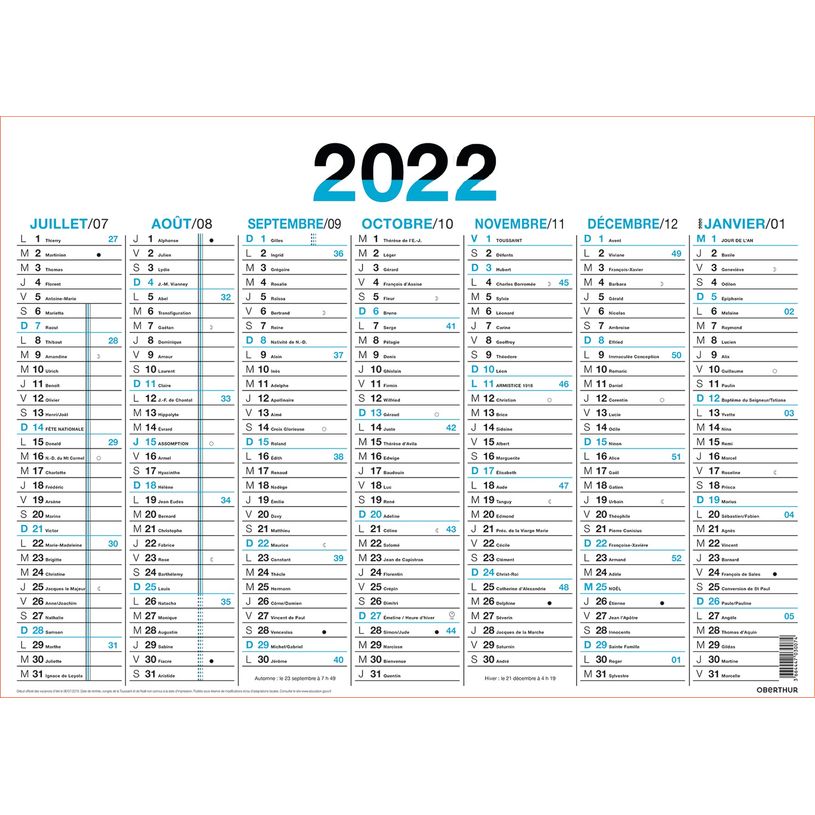 3108722705009-Oberthur Fluo - Calendrier 7 mois par face - 21 x 27 cm - disponible dans différentes coul-P_79408778_3-2