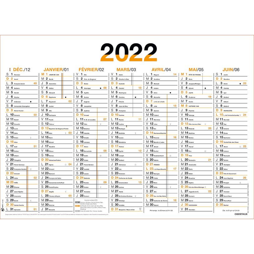 3108722705009-Oberthur Fluo - Calendrier 7 mois par face - 21 x 27 cm - disponible dans différentes coul-P_79408778_4-3