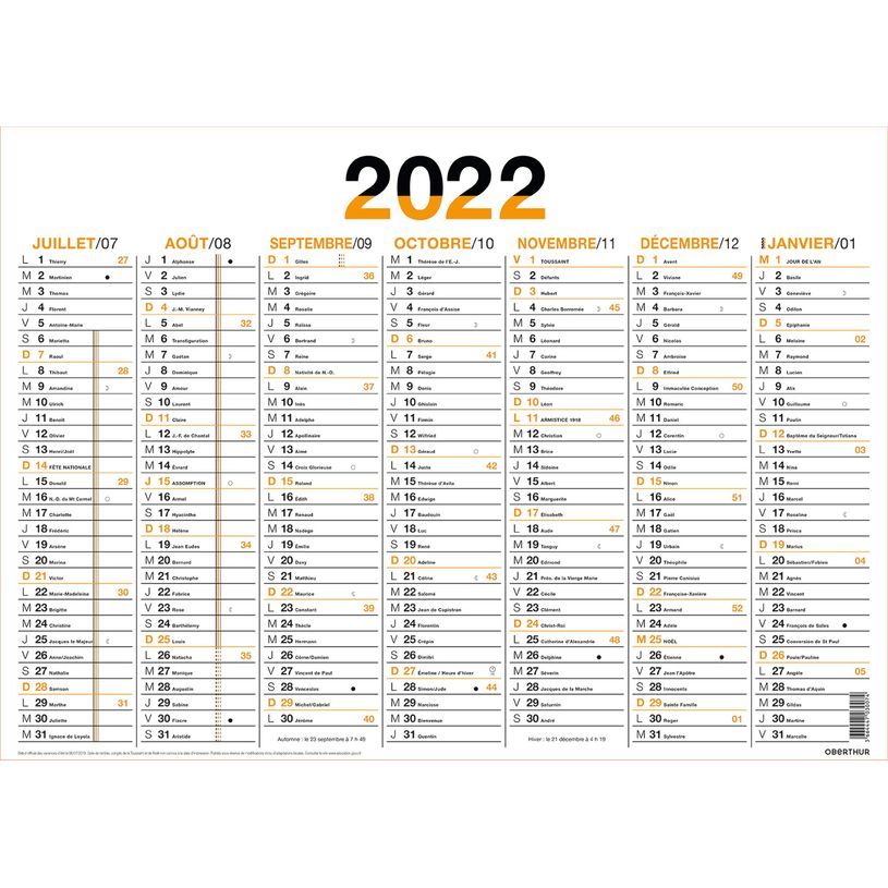 3108722705009-Oberthur Fluo - Calendrier 7 mois par face - 21 x 27 cm - disponible dans différentes coul-P_79408778_5-4