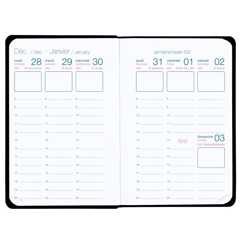 3108728150704-Agenda Astoria - 1 semaine sur 2 pages - 10 x 15 cm - disponible dans différents modèles -P_79408781_3-2