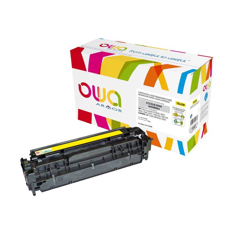 3112539604783-Cartouche laser compatible HP 304A - jaune - Owa K15135OW-P_79410644_1-0