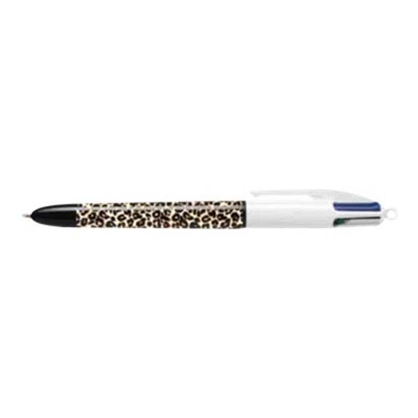 3086123420038-BIC 4 Couleurs - Stylo bille 4 couleurs - noir, rouge, bleu, vert - design leopard-P_79412021_1-0