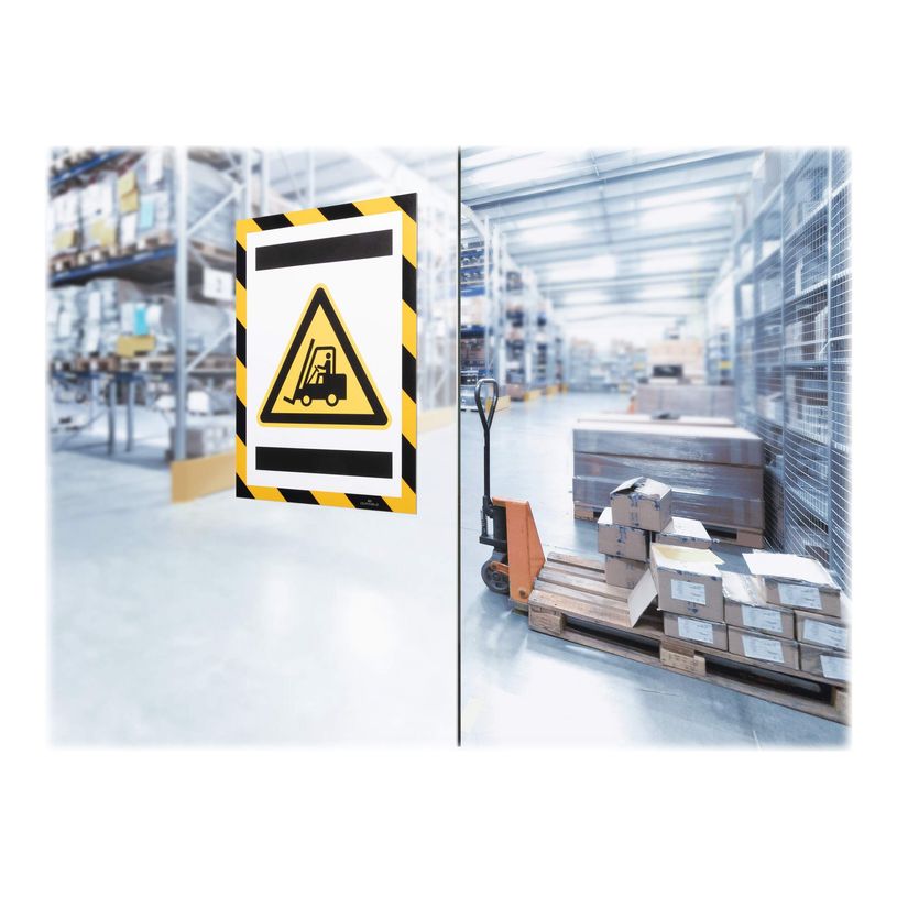 4005546406572-Durable Duraframe Magnetic Security - Cadre d'affichage magnétique bicolore - A4 - jaune/n-P_79415383_5-4