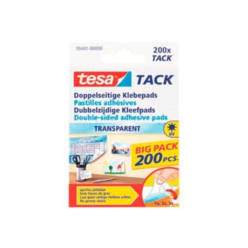 4042448042750-Tesa Tack - 200 pastilles adhésives transparentes - double face-P_79416726_1-0
