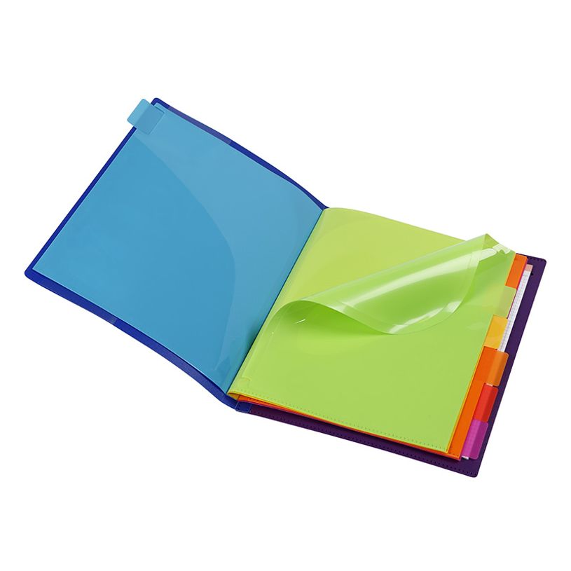 3135254957316-Viquel Happy Fluo - Trieur 6 positions avec bloc papier-P_79419277_3-2