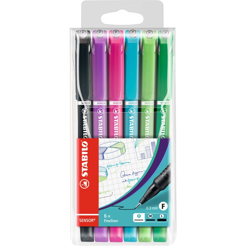 4006381492461-STABILO SENSOR F - 6 feutre d'écritures - pointe fine - couleurs assorties-P_79421645_1-0