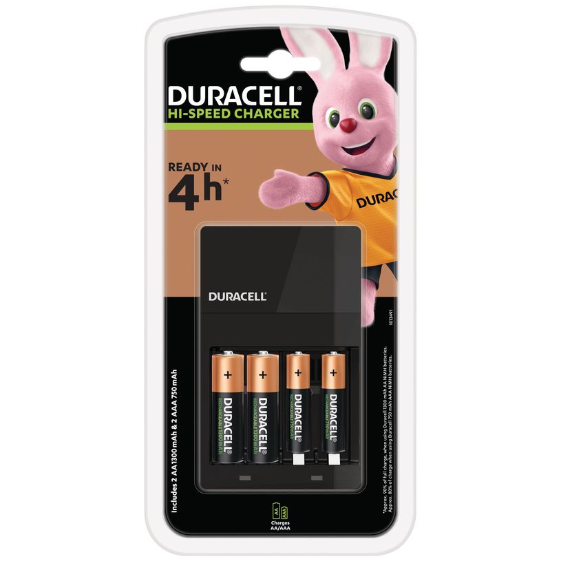 5000394114500-DURACELL CEF14 - Chargeur pour piles rechargeables AA/AAA - 2 piles AA 1300 mAh et 2 piles -P_79422703_1-0
